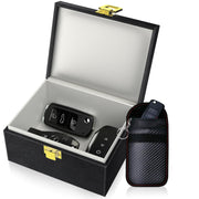 Samfolk Faraday Box with Faraday Bags for Car Keys, Car Key Signal Blocking Box, Keyless Entry Car Key Safe Protector Anti-Theft Shielding Cage (Small)
