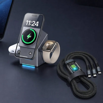 58 % OFF🔥Hot Sale Offers-3-in-1 Foldable Magnetic Wireless Charging Station