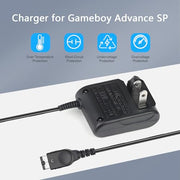 Vranzoral Gameboy Advance SP Charger - AC Wall Adapter & USB Charging Cable Compatible with Nintendo DS/GBA SP Systems, Portable Travel Power Cord for Gaming Accessories