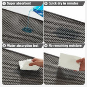 TYUU Bathroom Rugs Non Slip Washable, Super Absorbent Thin Bath Mat Small Quick Dry Low Pile Bathroom Rug, Dark Grey 16"x24"