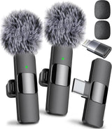Mini Mic Pro (Latest Model – #1 Microphone for iPhone & Android, Wireless Mini Microphone, Clear Voice, Noise Cancelling, Lavalier Mic for TikTok, YouTube & Interviews