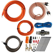 RD True 4 Gauge Car Audio Cable Amp Wiring Kit - 2 Channel Rock Direct CCA Power Cable Amplifier Install Wiring Kit