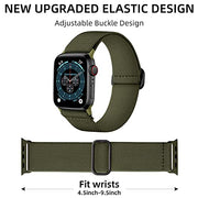 DaQin 3 Pack Stretchy Solo Loop Compatible with Apple Watch Bands Men Women | Soft Nylon Band 49mm 46mm 45mm 44mm 42mm, Braided Elastic Sport Strap for iWatch Series 12 11 10 9 8 7 6 5 4 3 2 1 SE Ultra