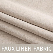 MIULEE 100% Blackout Linen Curtains for Bedroom 52x84 Inches Natural Beige | Room Darkening, Light Blocking, Thermal Insulated, Grommet Top, Linen Textured, Window Curtains for Living Room, 2 Panels
