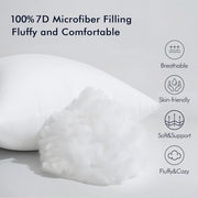 MIULEE 12x20 Pillow Insert, Throw Pillow for Couch Sofa Bed | Premium Virgin Filling, Soft Brushed Fabric, Rectangle Decorative Pillow,Lumbar Support