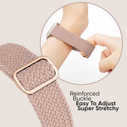 6 Pack Braided Stretchy Bands Compatible with Apple Watch Band Women Men | 38/40/40/42/44/45/46/49mm Adjustable Nylon Solo Loop Elastic Strap for iWatch Series 12 11 10 9 8 7 6 5 4 SE Ultra 4