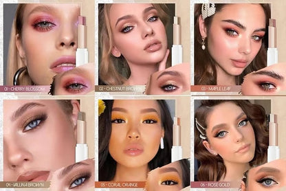 6Pcs Two Color Eyeshadow Stick Set