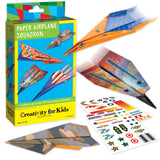 Creativity for Kids Paper Airplane Kit, Make 20 Airplanes