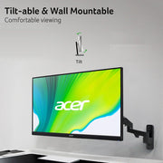 Acer 27in FHD 1920x1080 IPS 120Hz Gaming Monitor | Office KB272 G0bi | 1ms, AdaptiveSync, sRGB 99%, HDMI, VGA, VESA Mountable, Bluelight Filter