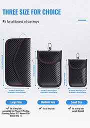 lanpard Faraday Pouch for Car Keys, Faraday Bag, Car RFID Signal Blocking Holder, Key Fob Protector, Key fob cage Block Signal Anti-Theft Fob Case (2 Pack)