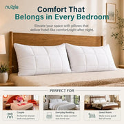 Nuzzle Pillow Standard Adjustable Neck Pillow,Soft Luxury Hotel Feel | Bed Pillows Standard with Adjustable Height & Firm Feel for Side, Back and Stomach Sleepers–Gift for Women & Men