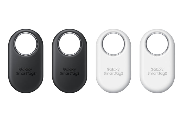 Samsung SmartTag2 (2023) Bluetooth + UWB, IP67 Water and Dust Resistant, Findable via App, 1.5 Year Battery Life (4-Pack) - Black/White (Global Edition, No US Warranty)