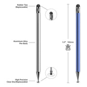 Bopomofo Stylus(5 Pcs),2-in-1 Stylus Pen for Touchscreen,Capacitive Stylus | Stylus with Precise Disc Tip & Rubber Tip for iPad iPhone Samsung Galaxy Android Tablets Kindle, 3 Disc Tips+6 Rubber Tips