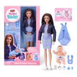 MY MINI Mom & Baby Surprise (Maria) By ZURU | mini pregnancy doll toy with newborn baby accessories, realistic nurturing play, collect all 3, play & display, kids gifts