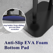 Kitsure Metal Toilet Paper Holder Free Standing, Medium, Black