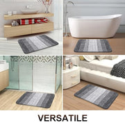 OLANLY Bathroom Rugs Mat 30x20, Extra Soft Absorbent Microfiber Bath Rugs | Grey, Non-Slip Quick-Drying Rubber Backing, Machine Washable Plush Bath Mat for Floor, Tub and Shower, Home Decor Accessories