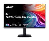 Acer 27in FHD 1920x1080 IPS 120Hz Gaming Monitor | Office KB272 G0bi | 1ms, AdaptiveSync, sRGB 99%, HDMI, VGA, VESA Mountable, Bluelight Filter
