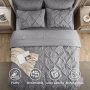 Bedsure 7-Piece Queen Bedding Comforter Set & Sheet Set, Grey Bed in a Bag