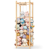 Woodure Stuffed Animal Storage & Organizer, Wooden Toy Holder Zoo for Kids | Easy Assembly, Easy to Access & Put Away, Plush Toy Storage for Toddler Rooms, Playrooms & Bedrooms