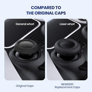 NEWDERY Joystick Replacement Grip Caps for PS5/PS4 Controller | Silicone Thumb Grip Cap Replacement Set, Anti-Slip Design, Compatible with PS5/PS4 Controller, Black, 10-Pack