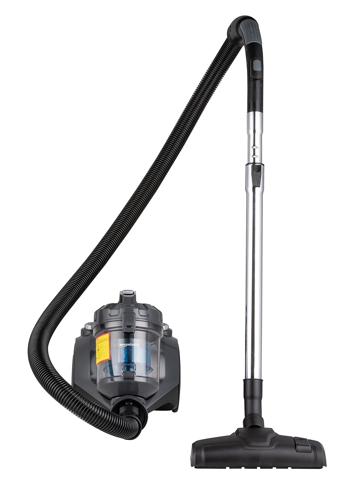 Amazon Basics Cylinder Vacuum Cleaner for Carpet, Upholstery & Car, Compact & Lightweight, 700W, 1.5L, Black