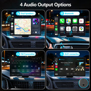 9" Wireless CarPlay Screen with Apple Car Play & Android Auto for Car, OTA Updates, Backup Camera, Bluetooth 5.0, Mirror Link, Voice Control, GPS Navigation, FM, AUX