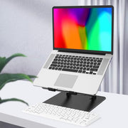 Gogoonike Adjustable Laptop Stand for Desk, Metal Laptop Riser Holder | Portable Desktop Book Stands, Foldable Ventilated Cooling Computer Notebook Stand Compatible with 10-15.6” Laptops, Tablets