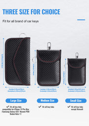 lanpard Faraday Pouch for Car Keys, Faraday Bag, Car RFID Signal Blocking Holder, Key Fob Protector, Key fob cage Block Signal Anti-Theft Fob Case (2 Pack)