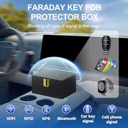 Samfolk Faraday Box with Faraday Bags for Car Keys, Car Key Signal Blocking Box, Keyless Entry Car Key Safe Protector Anti-Theft Shielding Cage (Small)