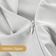 INFIIXSO Mulberry Silk Pillow Cases Standard Size with Zipper, Light Grey | Ultra Smooth & Soft Silk Pillowcase for Hair & Skin, Cooling Pillow Cover for Hot Sleepers, Hidden Zipper, 1Piece 20"x26"
