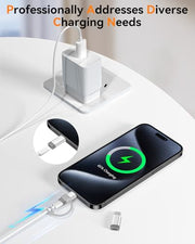 Temdan Not for Audio/OTG [4 Pack Lightning to USB C Adapter]
