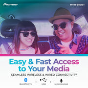 Pioneer MVH-S110BT 1-Din Digital Media Car Stereo with Bluetooth | Digital Media Receiver, USB Input, 50W x 4 Output, AM/FM Radio, iPhone & Android Compatible, Front & SW RCA Output