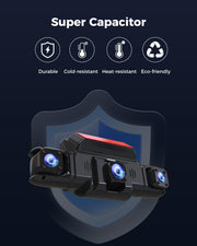 360 View 4 Channel Dash Cam Front and Rear Left Right Inside Camera for Cars, GPS and 5G Band WiFi, Night Vision, 160 Wide Angle, WDR, 24H Parking Mode, Supercapacitor, Included 128GB Card