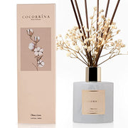 Cocorrína Reed Diffuser Set, Clean Linen 6.7 fl oz Scented Diffuser with Sticks Home Fragrance Reed Diffuser for Bathroom Shelf Décor