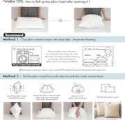 MIULEE 12x20 Pillow Insert, Throw Pillow for Couch Sofa Bed | Premium Virgin Filling, Soft Brushed Fabric, Rectangle Decorative Pillow,Lumbar Support