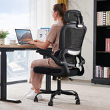 TRALT Office Chair Ergonomic Desk Chair with Lumbar Support Black, 1 | 330 LBS Home Office Desk Chairs with Headrest, Reading Chair with Flip-up Armrests, Comfortable Computer Chairs Gaming Chair