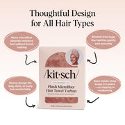 Kitsch XL Microfiber Hair Towel Wrap for Women - Terracotta