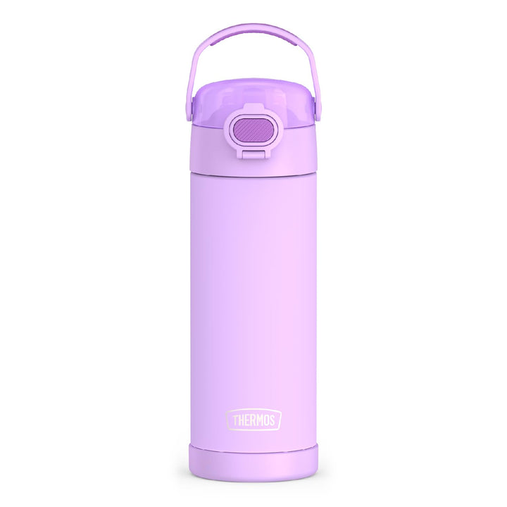 THERMOS FUNTAINER Water Bottle with Spout, 16oz, Neon Purple | Kids Stainless Steel Insulated Water Bottle, Keeps Drinks Cold Longer for School & Play, BPA-Free