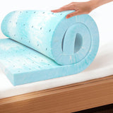 EGO 3 Inch Queen Mattress Topper Gel Memory Foam for Pressure Relief | Cooling Gel Infused, Ventilated Design Bed Topper in a Box, CertiPUR-US Certified, 80"Lx60"W