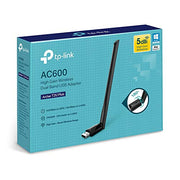 TP-Link AC600 USB WiFi Adapter for Desktop PC - USB Wireless Adapter for PC | WiFi dongle for PC with 2.4GHz, 5GHz High Gain Dual Band 5dBi Antenna, Supports Win11/10/8.1/8/7/XP, Black (Archer T2U Plus)
