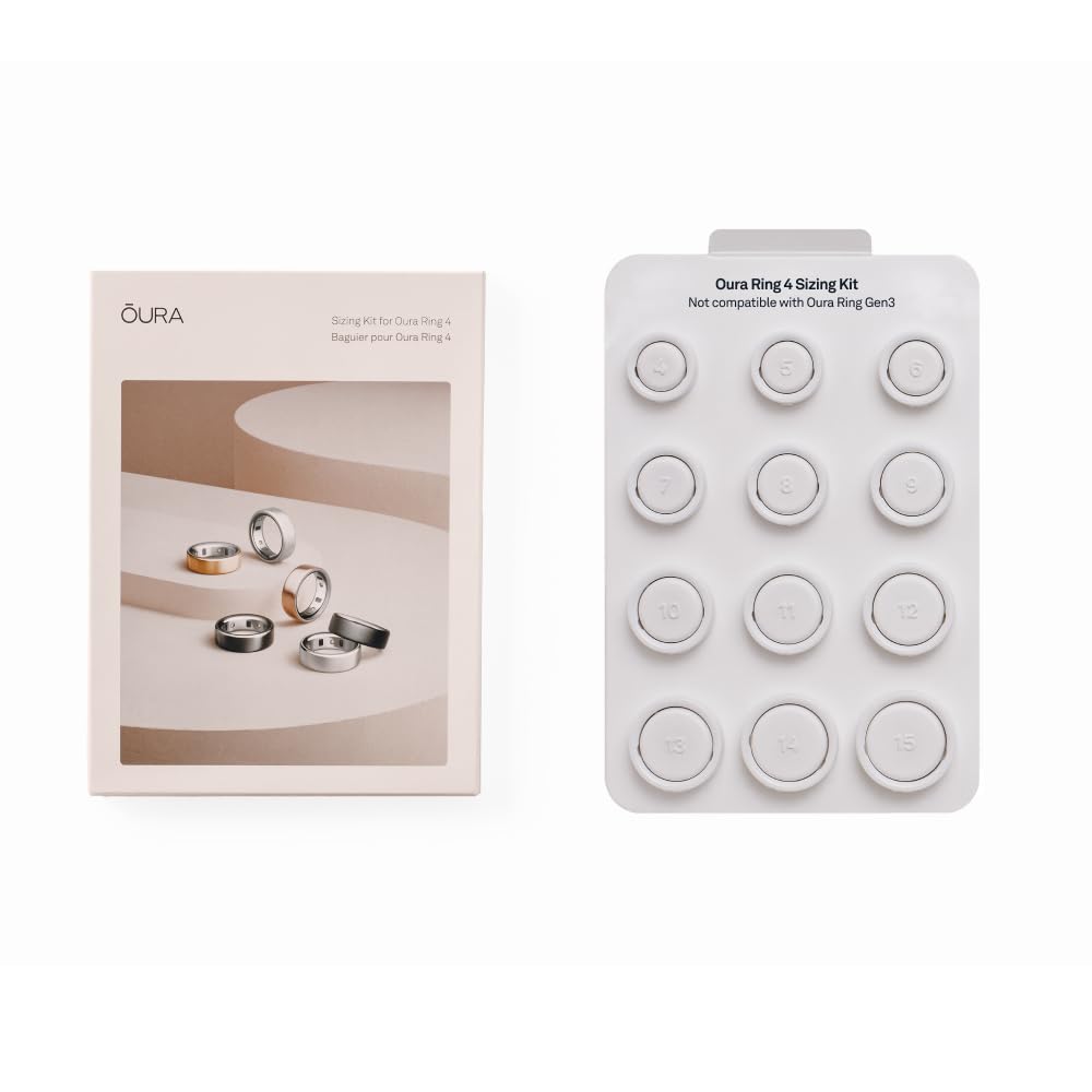OURA Ring 4 Sizing Kit - Size Before You Buy | Unique Sizing, Not Standard US Ring Sizes - Receive Credit for Oura Ring 4 Purchase
