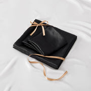 BEDELITE Satin Sheets Queen Size Bed Set, Black, 4 Pieces | Luxury Silky Bed Sheets, 15 Inch Deep Pocket, Similar to Silk, Soft and Cooling, Reduces Friction, Gentle on Hair and Skin