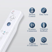 FASIGO Remote Controller with Nunchuck, Compatible with Nintendo Wii/Wii U | 2 Pack, White