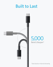 Anker USB C to USB C Cable, 60W Fast Charging Cable (2-Pack, 6 ft, Black) | For iPhone 18 / 17 Series, iPad mini 6, and More