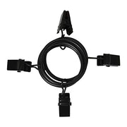 AMZSEVEN 40 Pack Metal Curtain Rings with Clips, 1.26 in ID, Black | Curtain clip rings fit rods up to 1 inch in diameter; securely hold curtains, baby pants on hangers and hair bows