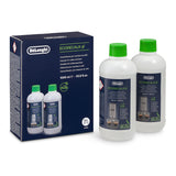 De'Longhi EcoDecalk - Coffee Machine Descaler 10 Decalcification Doses | Descaling Solution, Plant-Based Formula, Coffee Machine Maintenance Accessory, 2 X 500ml Bottles, Biodegradable, DLSC502