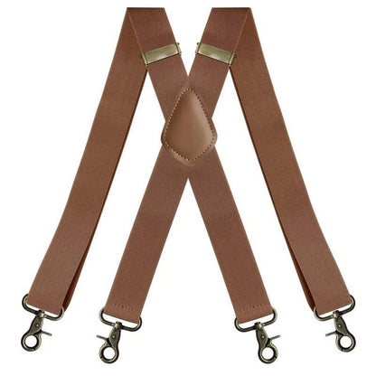 💼 Comfortable 4‑Clip Work Suspenders for Men