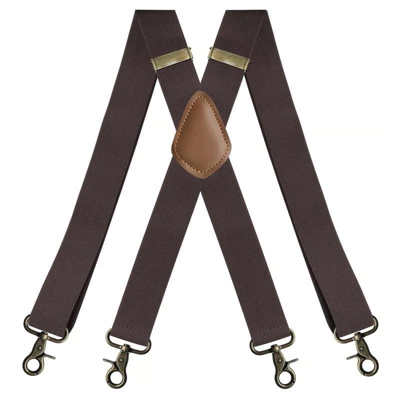 💼 Comfortable 4‑Clip Work Suspenders for Men
