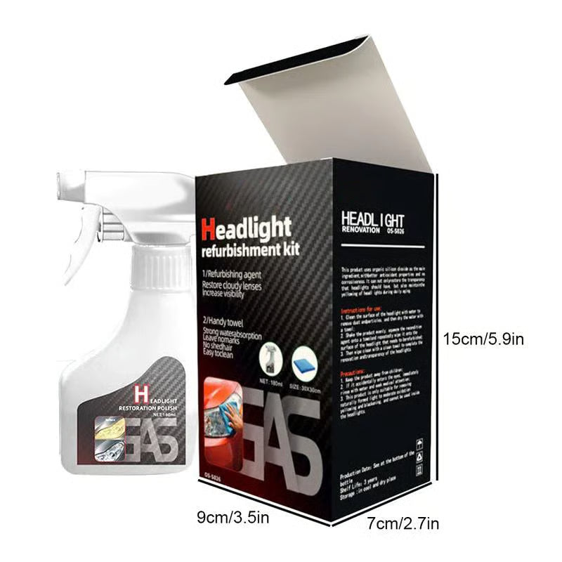🔥Automotive Headlamp Refurbisher & Crystallization Coating Agent Kit🚗✨