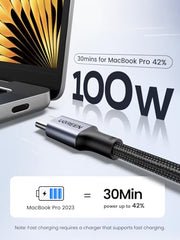 UGREEN 100W USB C to USB C Cable, Fast Charging, 2-Pack, 3.3ft, Black | For iPhone 18/17/16/15, MacBook Pro/Air, iPad Pro/Air/Mini, Galaxy S26/S25/S24, XPS, Pixel, Switch. Built-in E-marker chip